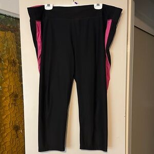 Black and Pink Athletic Pants